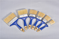 4-Zoll-Weiß-reine Borst-Blau-Kunststoff-Doppelfarben Goldener Schwanzgriff Weniger Streifen Pinsel Pinsel